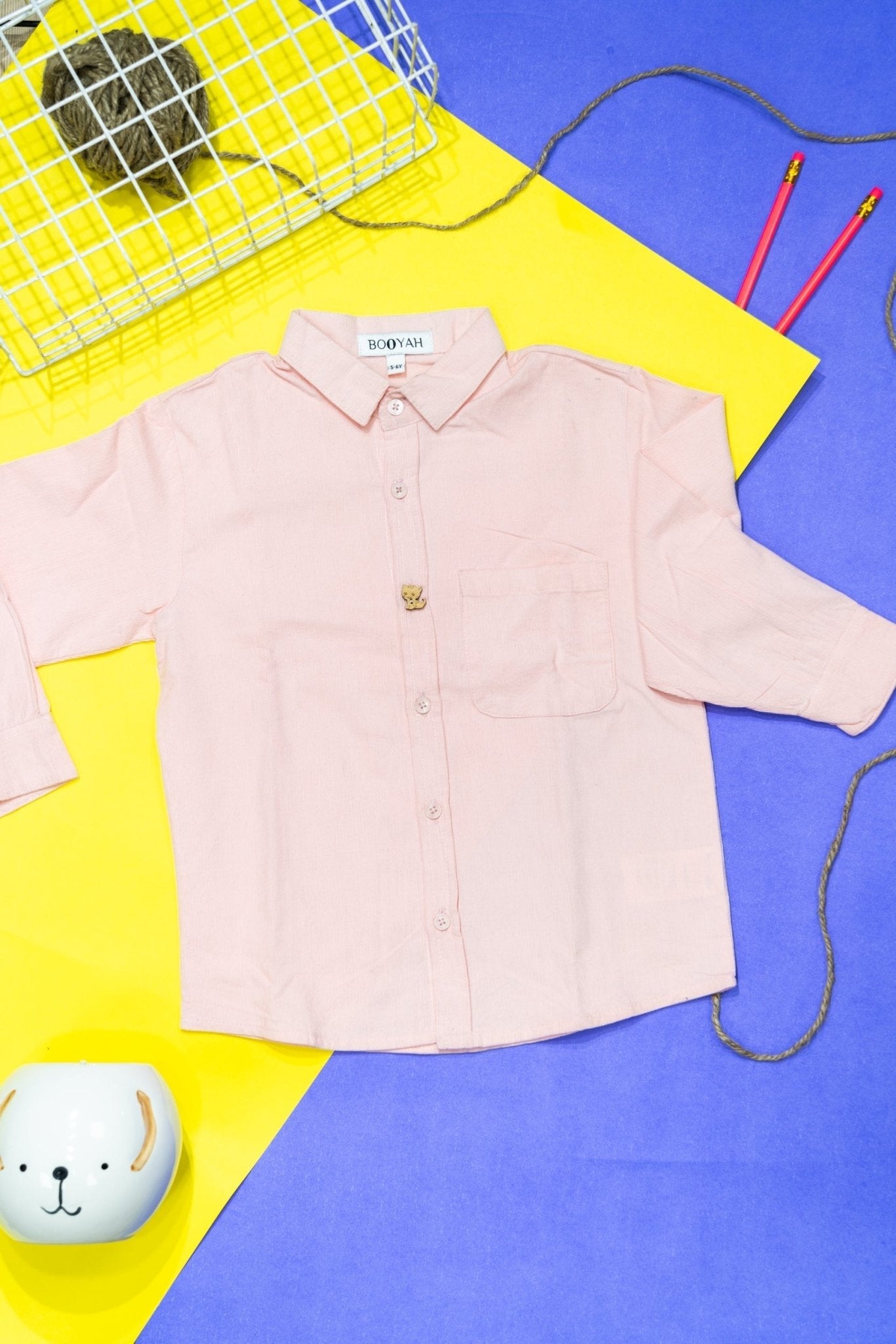 Baby Pink Corduroy Shirt - RueCollections