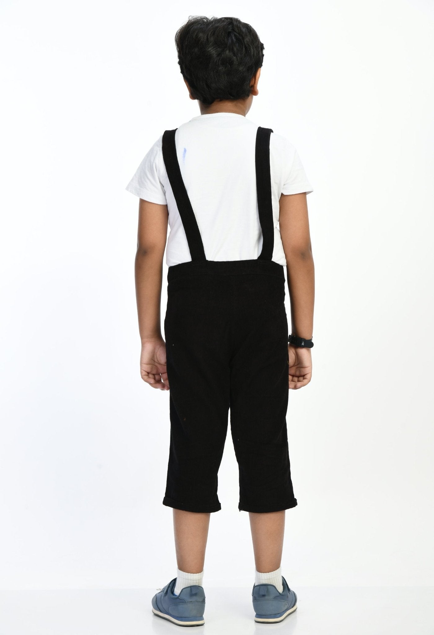 Black Corduroy Dungarees - RueCollections