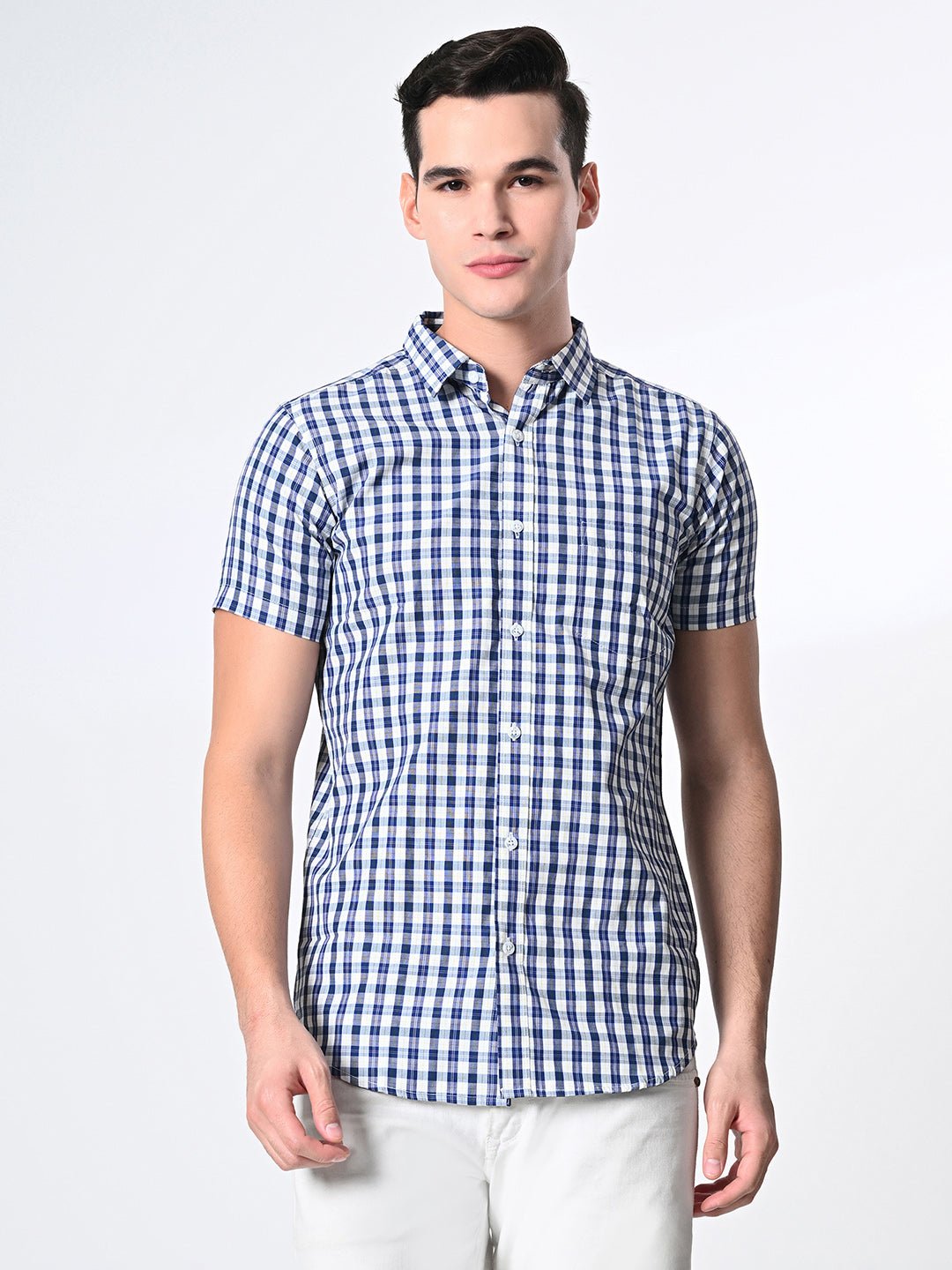 Blue Checks Full Sleeve Shirt - RueCollections