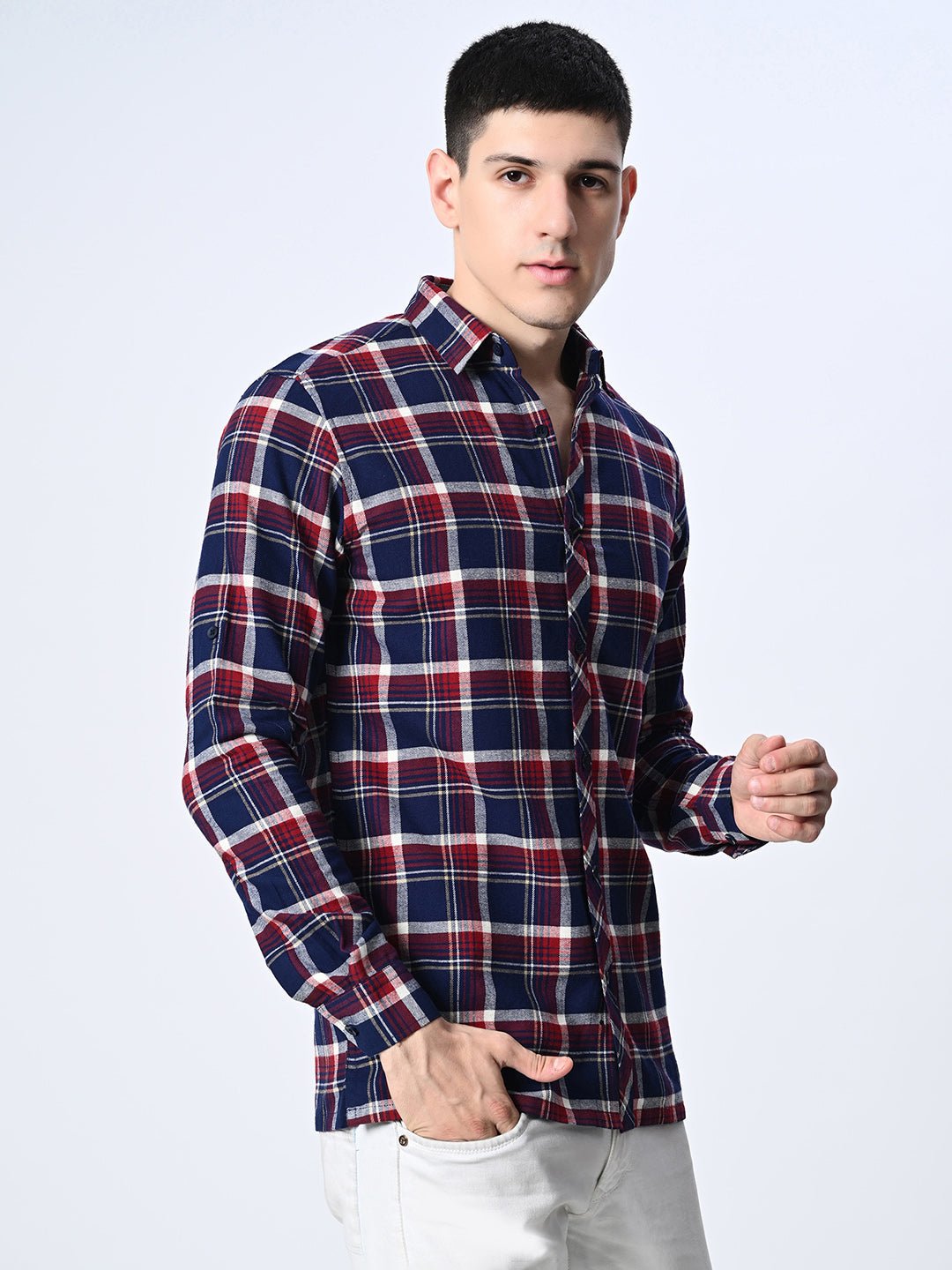 Blue Checks Full Sleeve Shirt - RueCollections