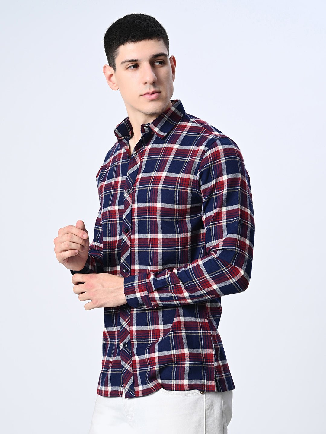 Blue Checks Full Sleeve Shirt - RueCollections