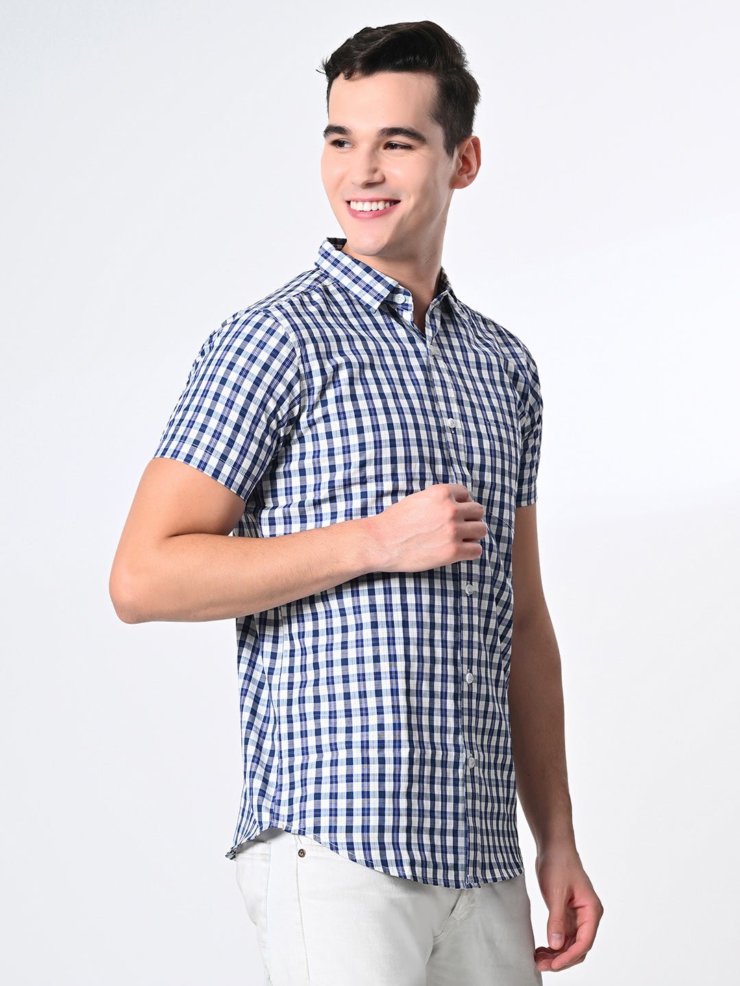 Blue Checks Full Sleeve Shirt - RueCollections