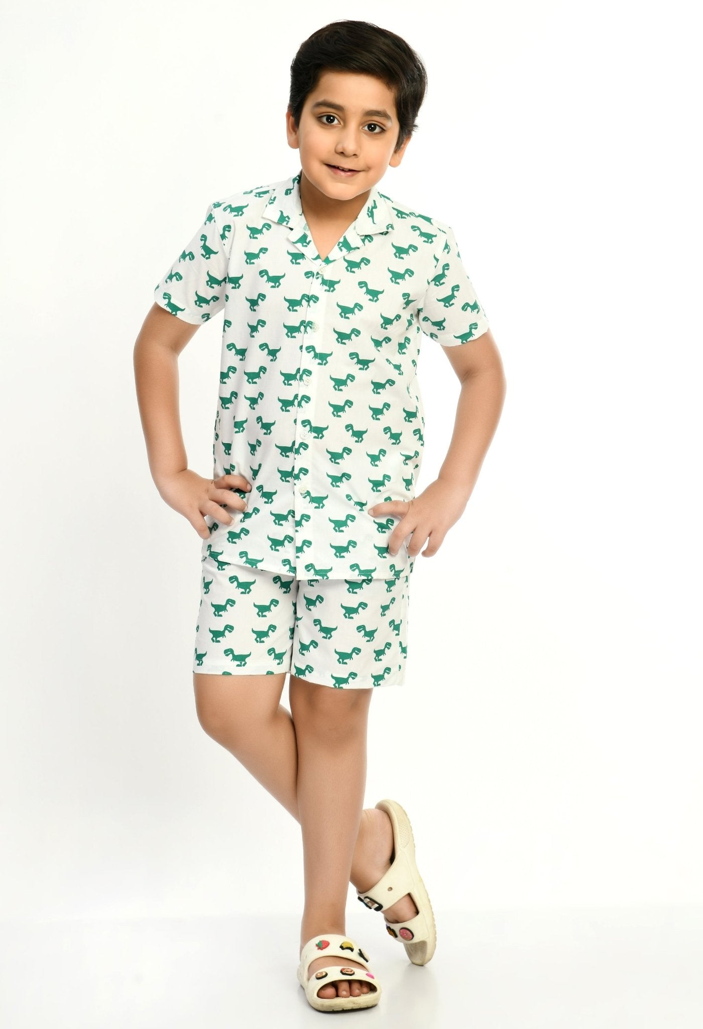 Boys Dino Printed Co - ords Set - RueCollections