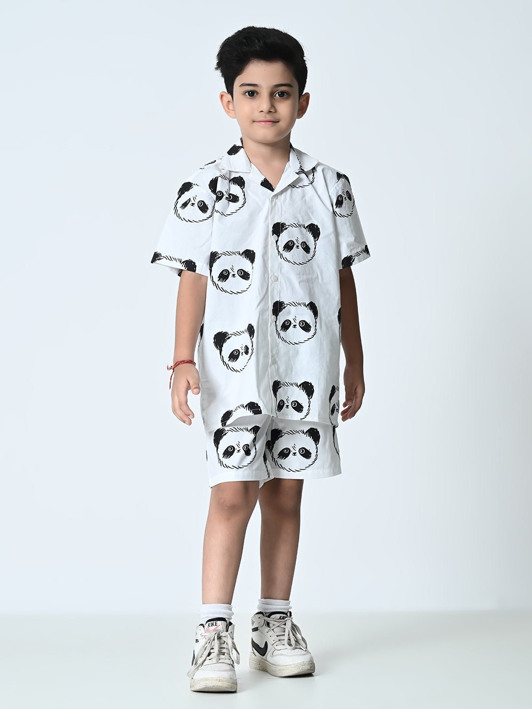 Boys Panda Printed Co - ords Set - RueCollections