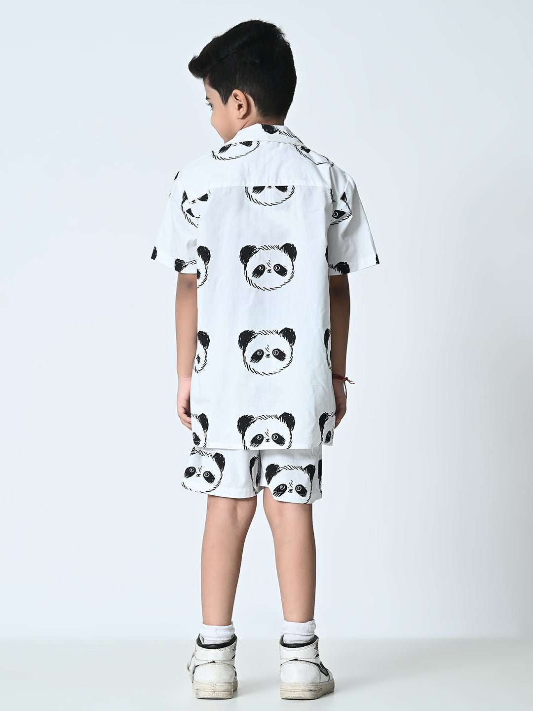 Boys Panda Printed Co - ords Set - RueCollections