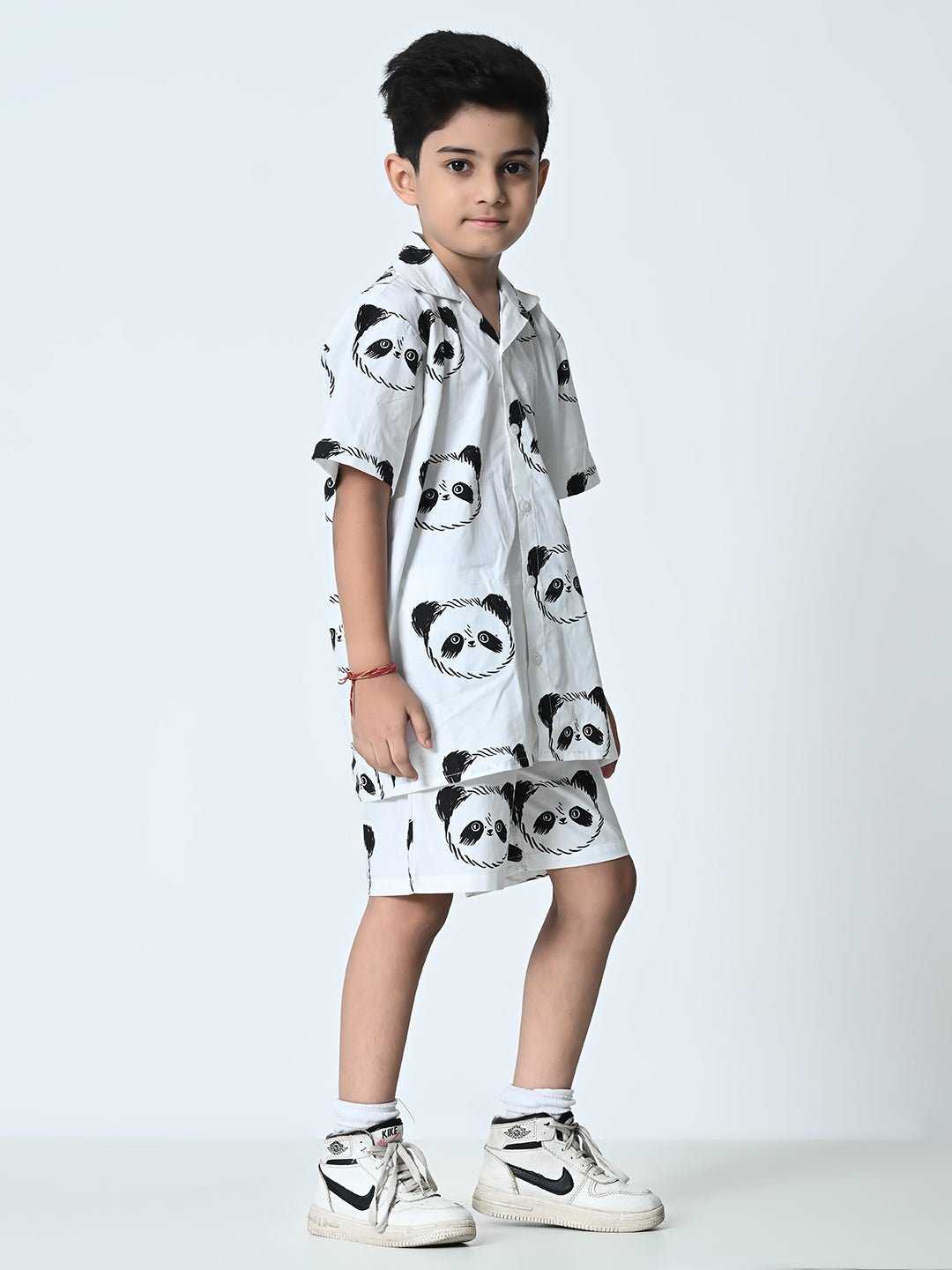 Boys Panda Printed Co - ords Set - RueCollections