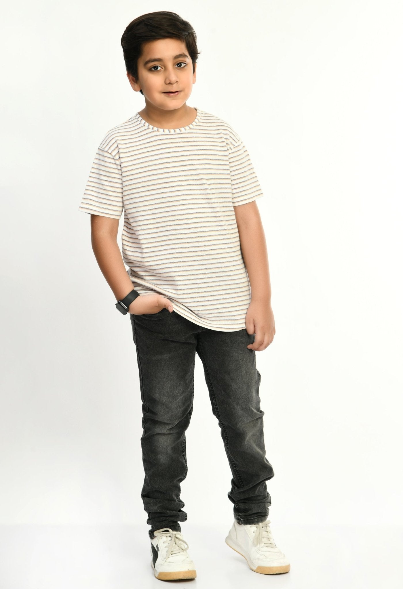 Boys Pique Round Neck T-Shirt - RueCollections