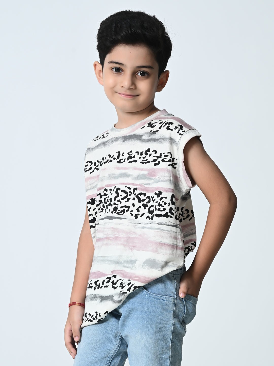 Boys Printed Tank T-Shirt - RueCollections