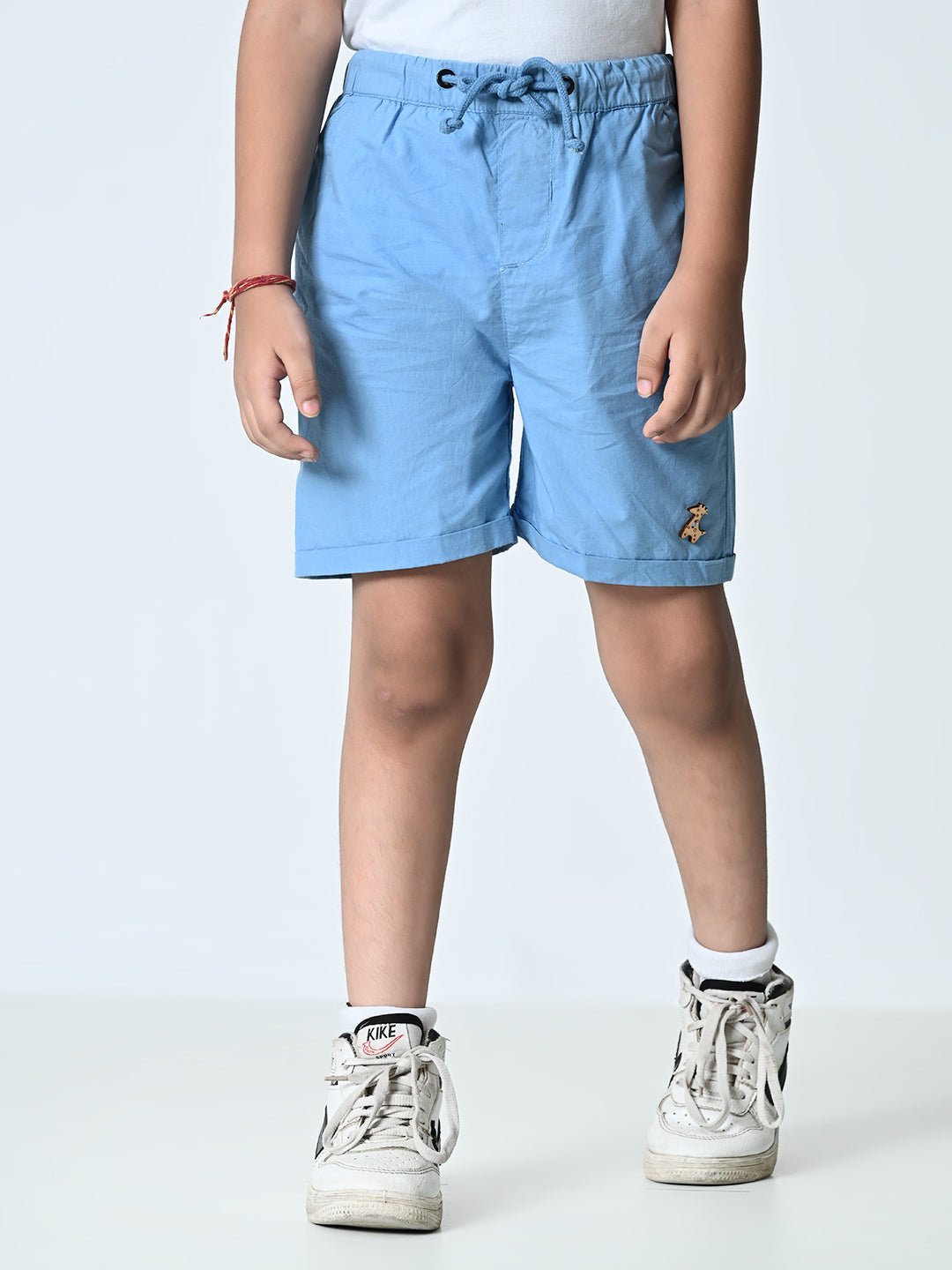 Boys Solid Cotton Shorts - RueCollections