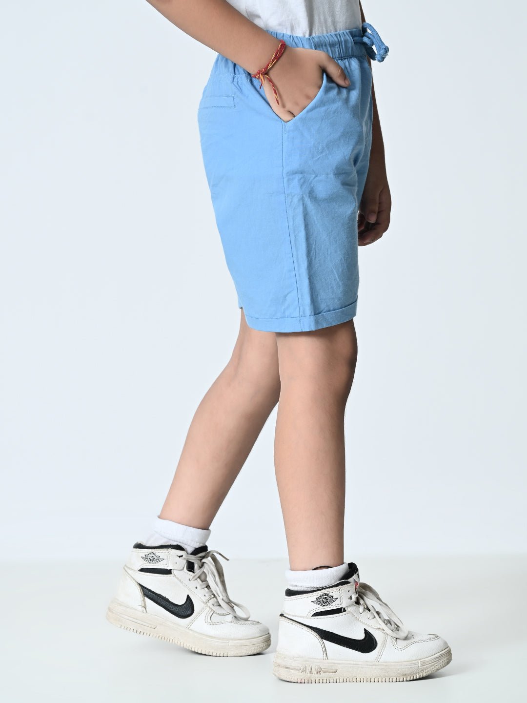 Boys Solid Cotton Shorts - RueCollections