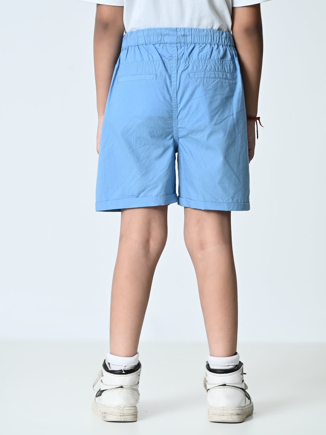 Boys Solid Cotton Shorts - RueCollections