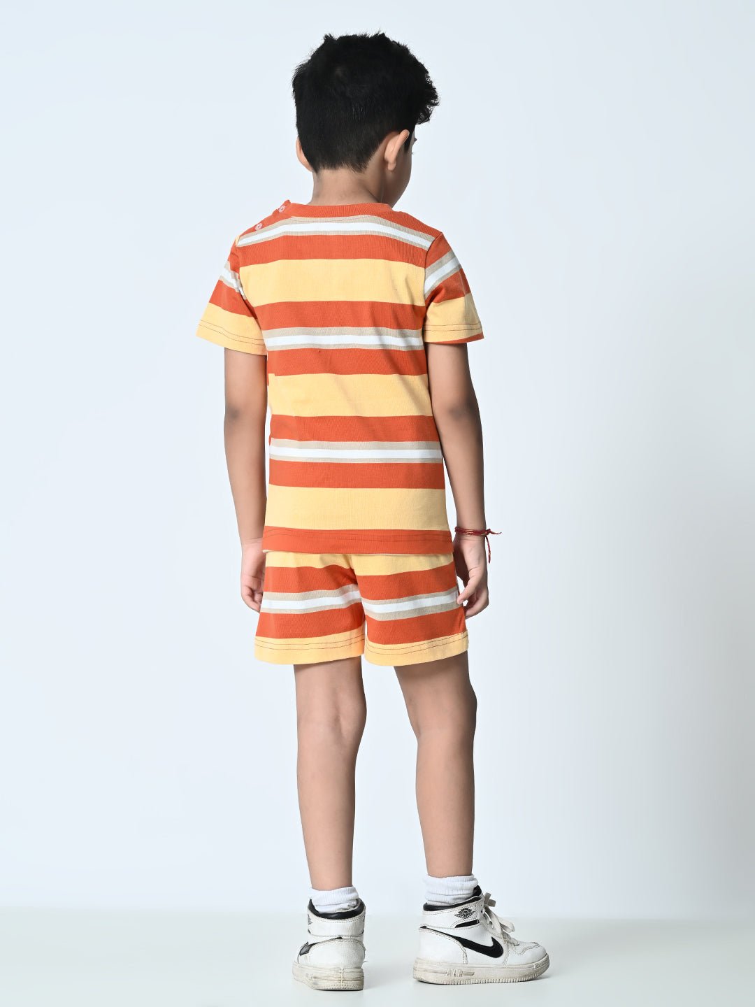 Boys Striped T-shirt & Shorts Set - RueCollections