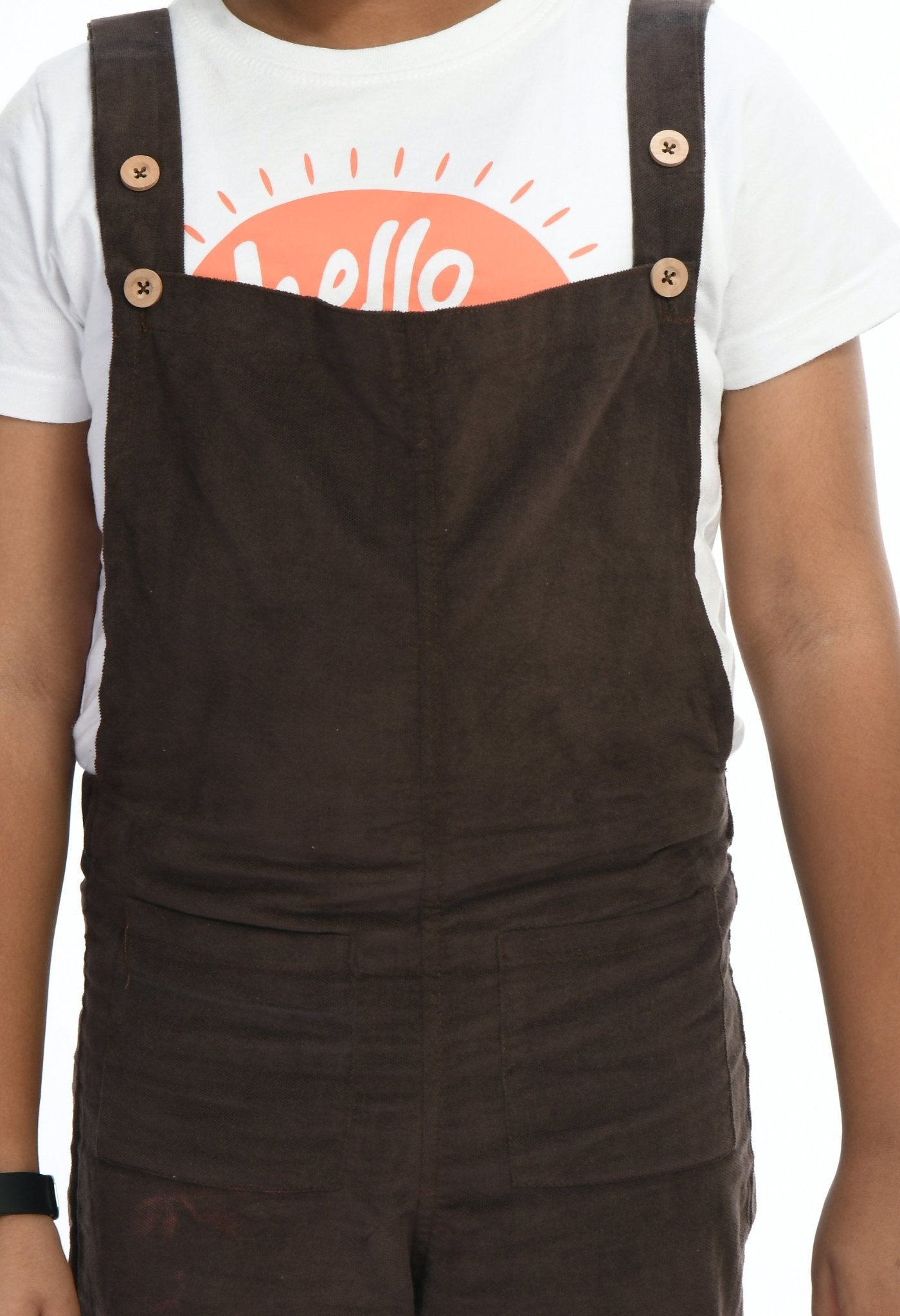 Brown Corduroy Dungarees - RueCollections