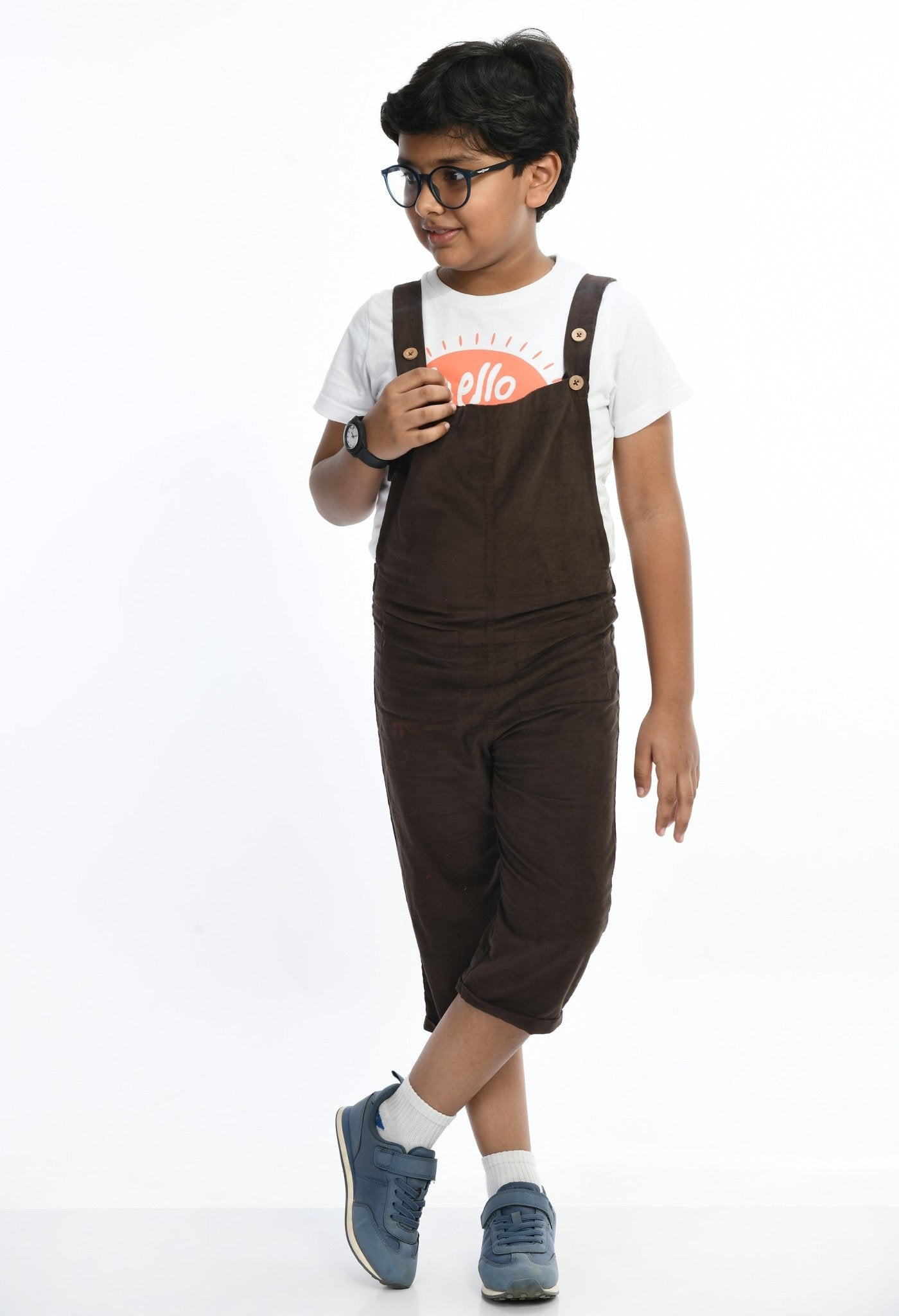 Brown Corduroy Dungarees - RueCollections