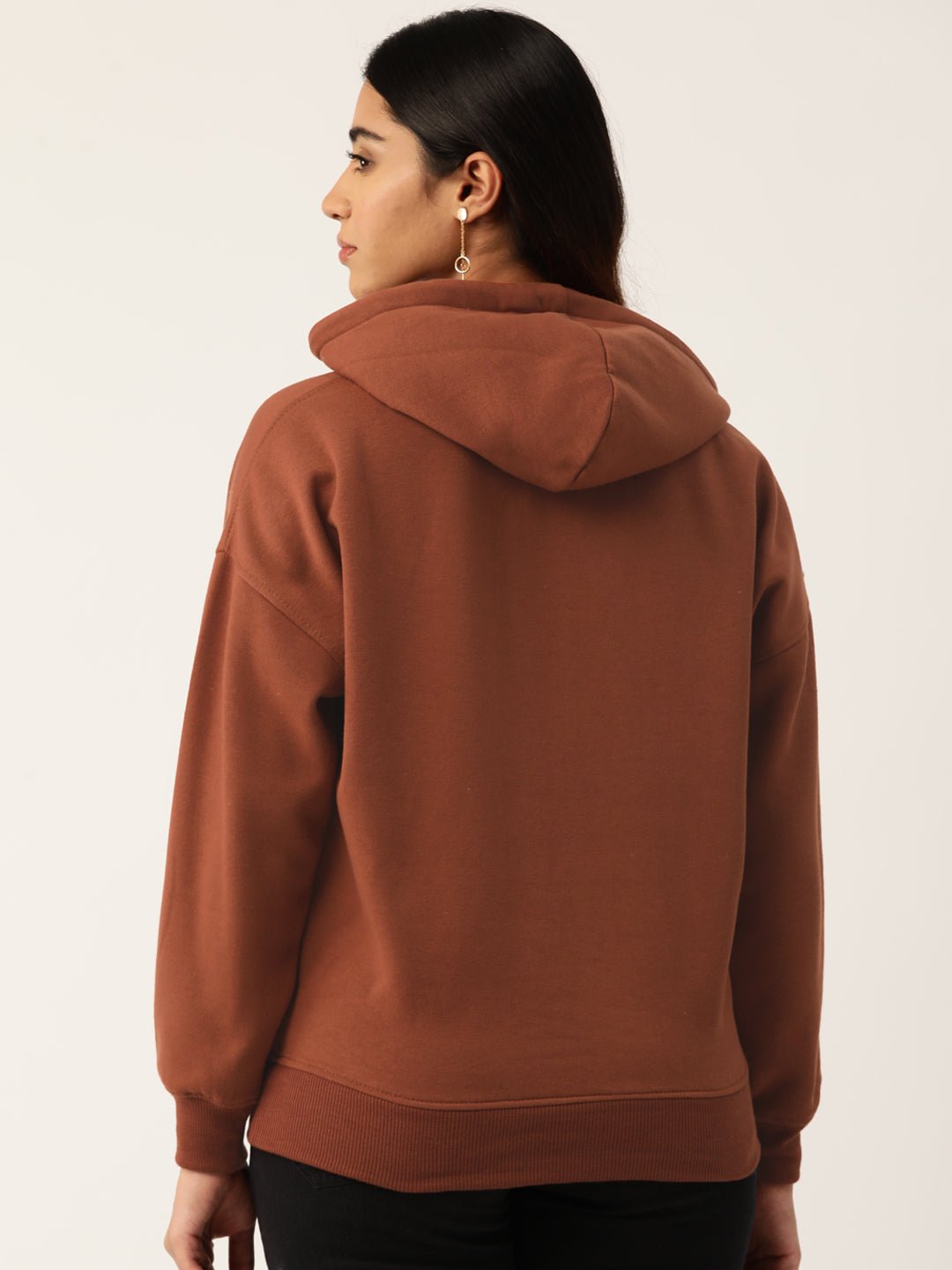 Brown Fleece Sweatshirt - RueCollections