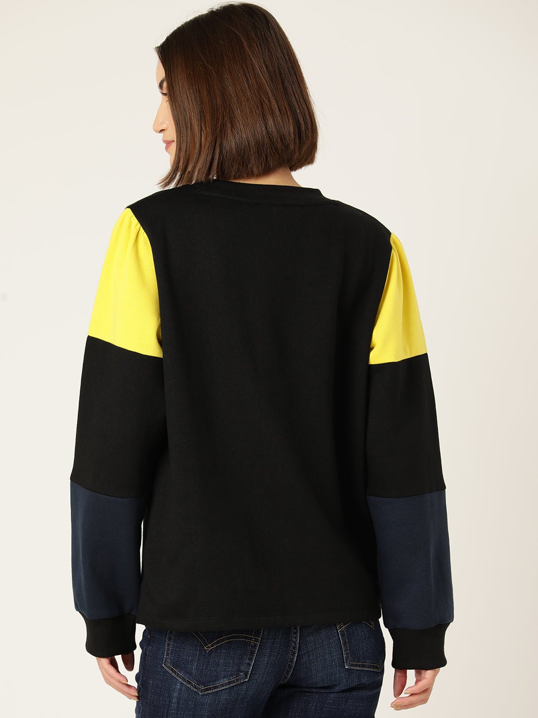 Colour Blocked Fleece Sweatshirt - RueCollections