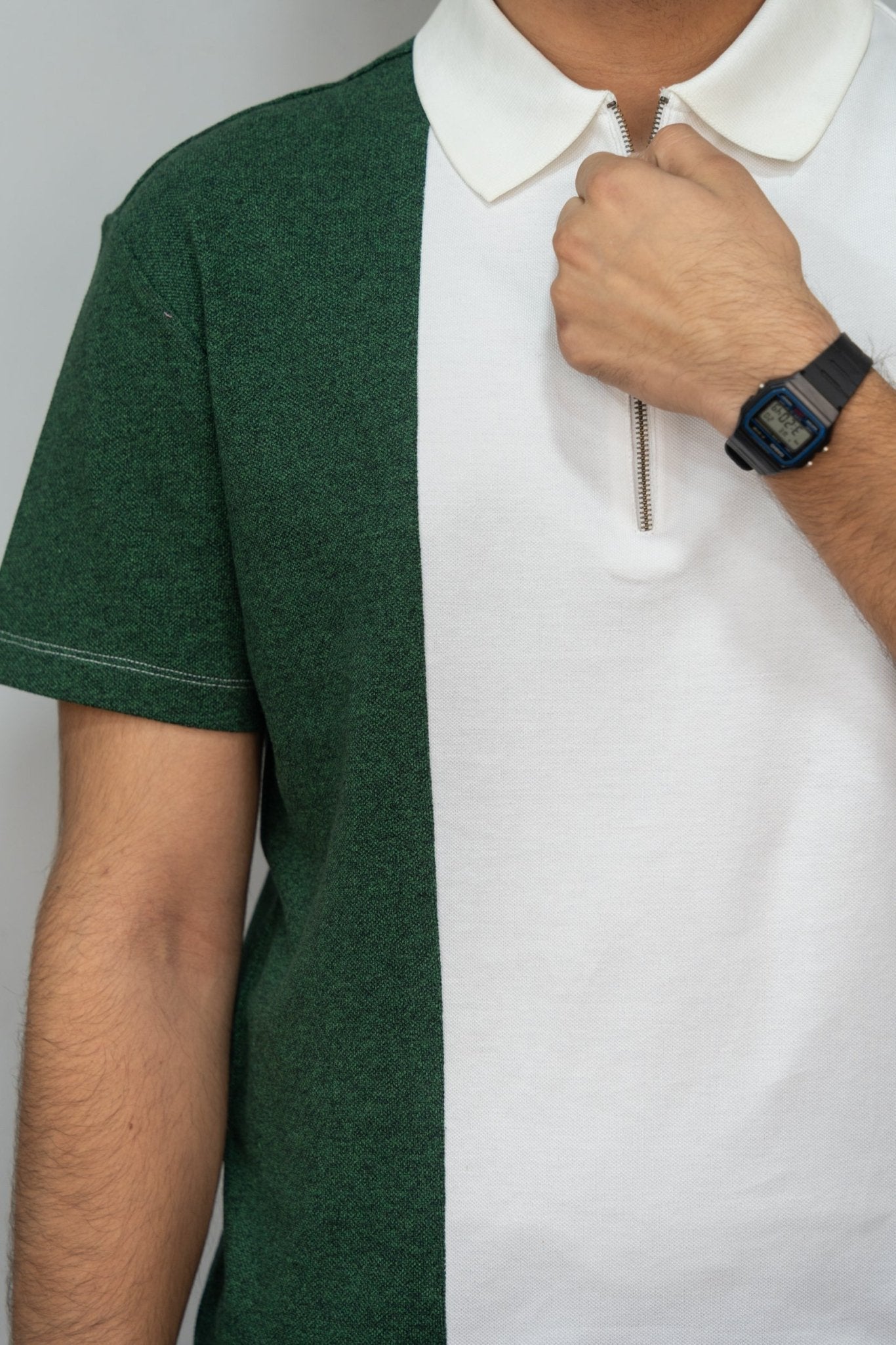 Colour Blocked Polo Tee - RueCollections