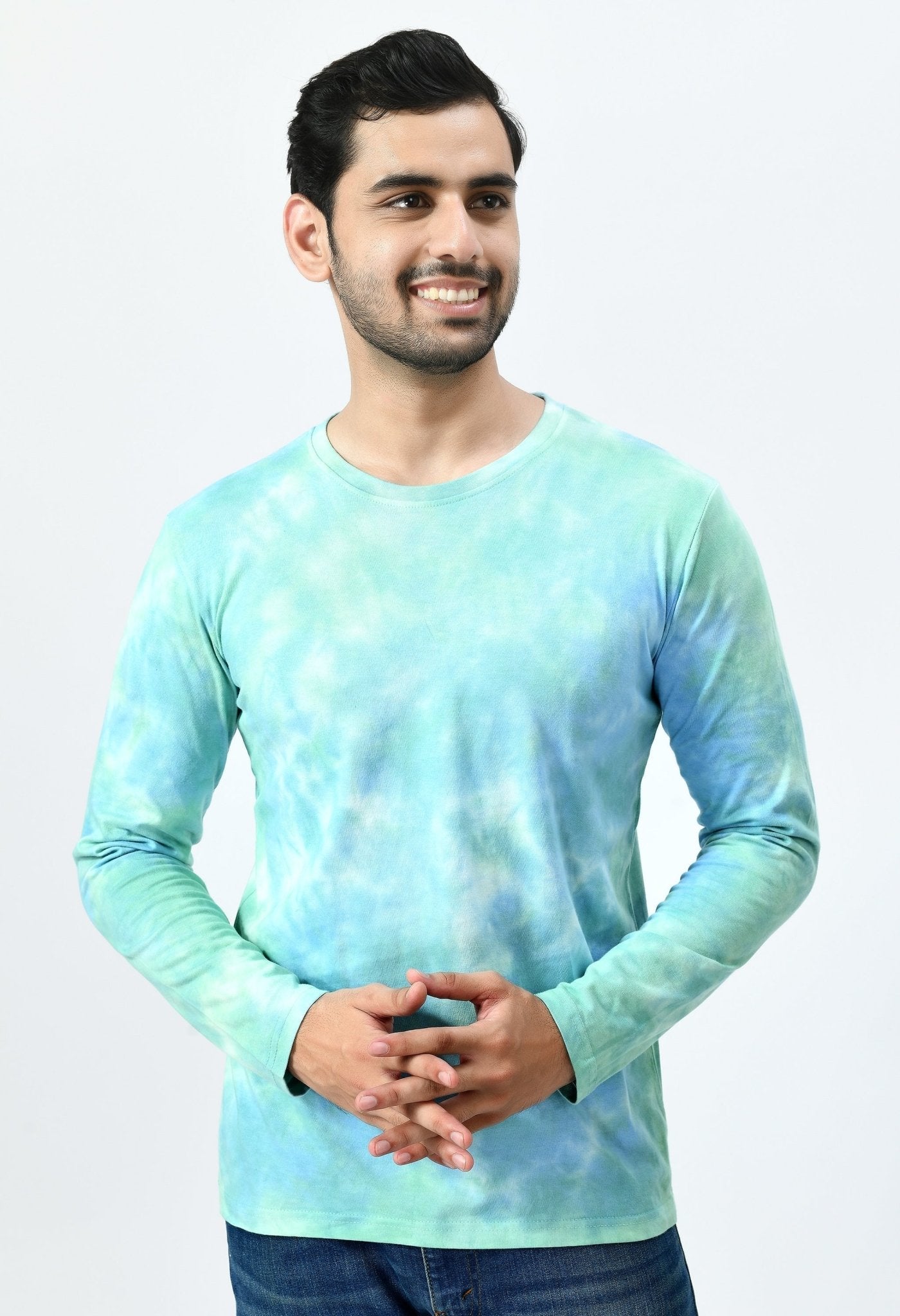 Green & Blue Unisex Tie - Dye T-shirt - RueCollections