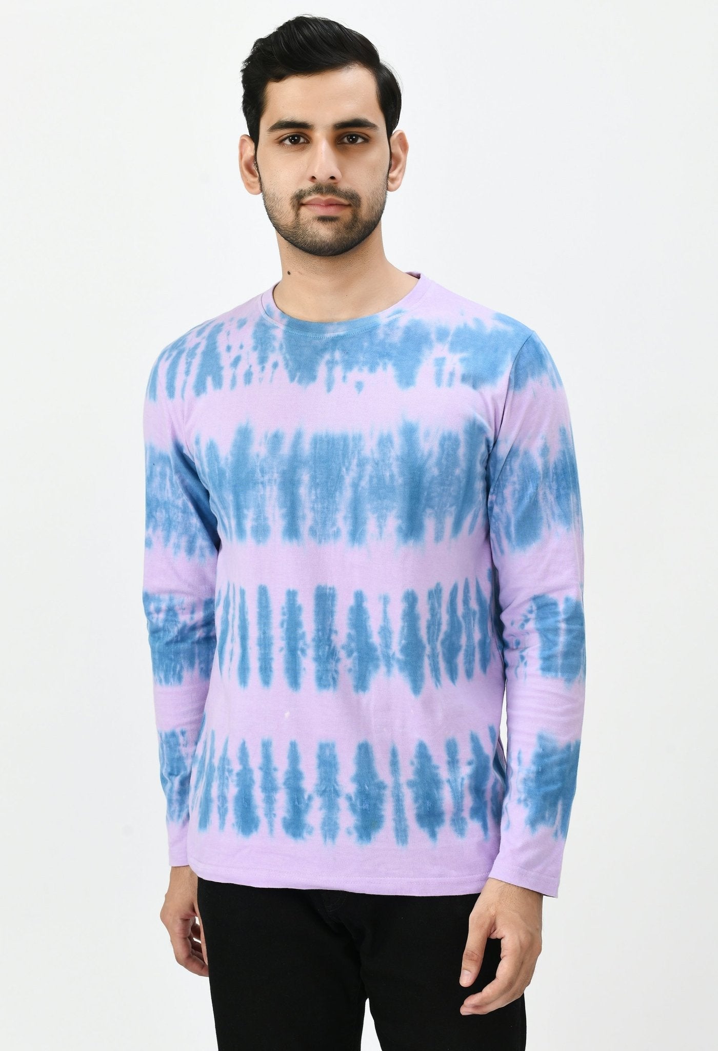 Lilac & Blue Unisex Tie - Dye T-shirt - RueCollections