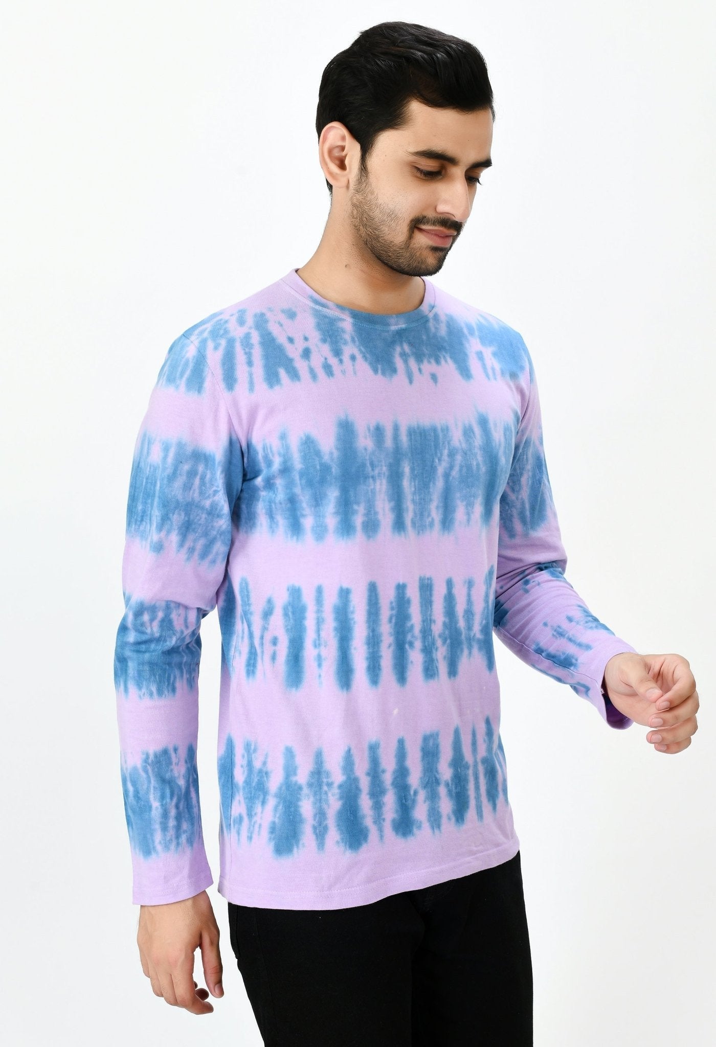 Lilac & Blue Unisex Tie - Dye T-shirt - RueCollections