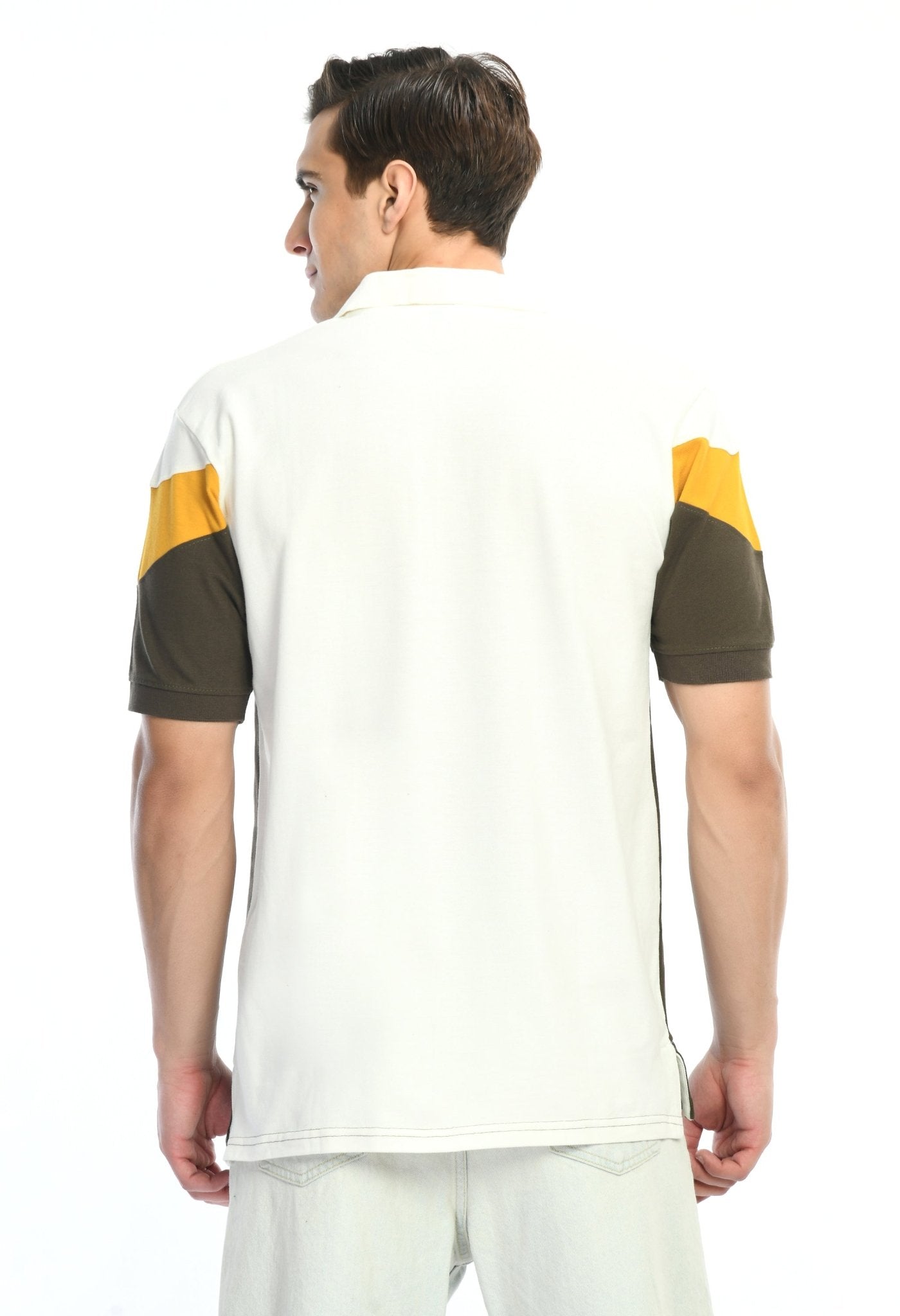 Men's Color Blocked Polo T-shirt - RueCollections