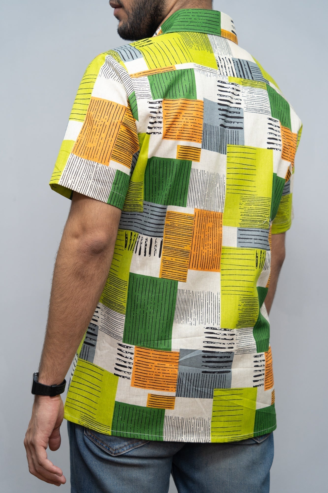 Men's Printed Half Sleeves Shirt - RueCollections