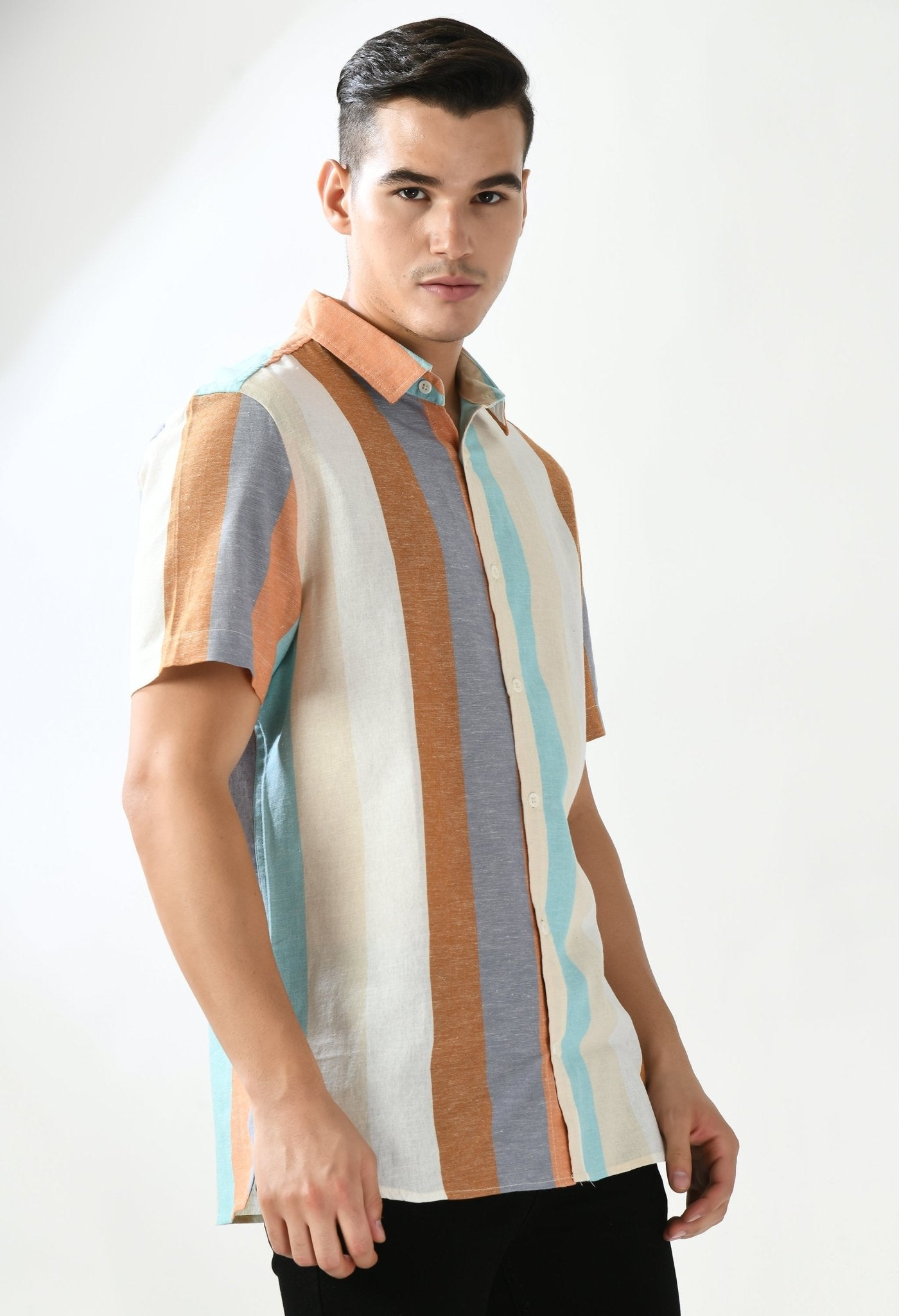 Multicolor Pastel Striper Shirt - RueCollections