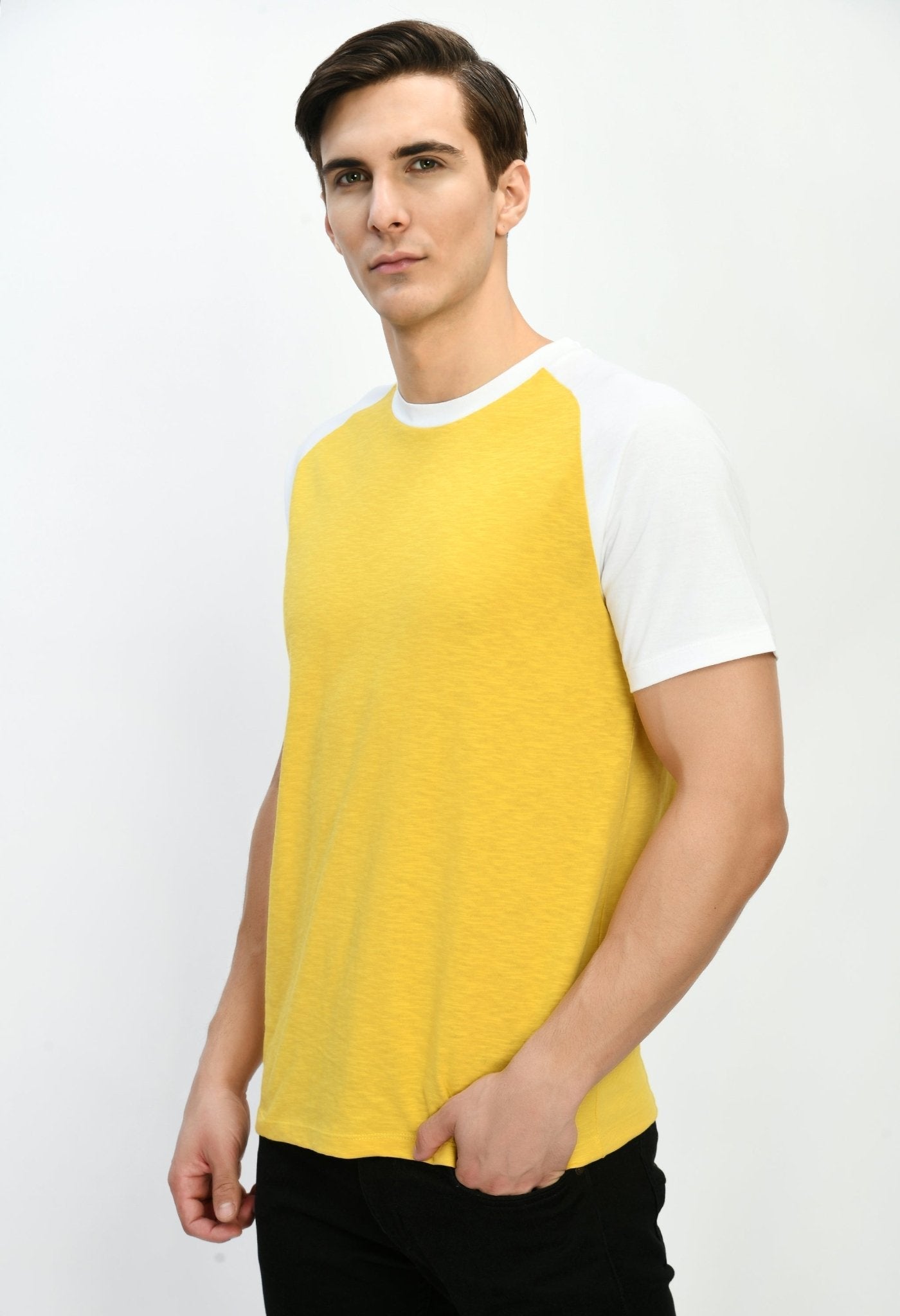 Raglan Sleeves Crew Neck T-shirt - RueCollections