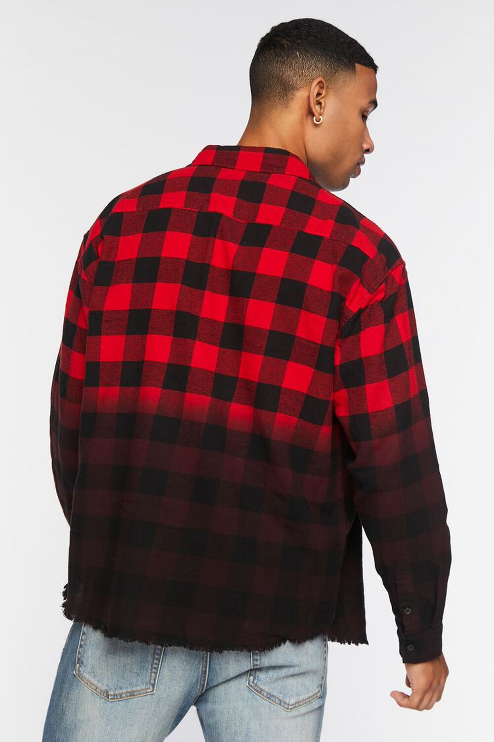 Red Checks Overdyed Shirt - RueCollections