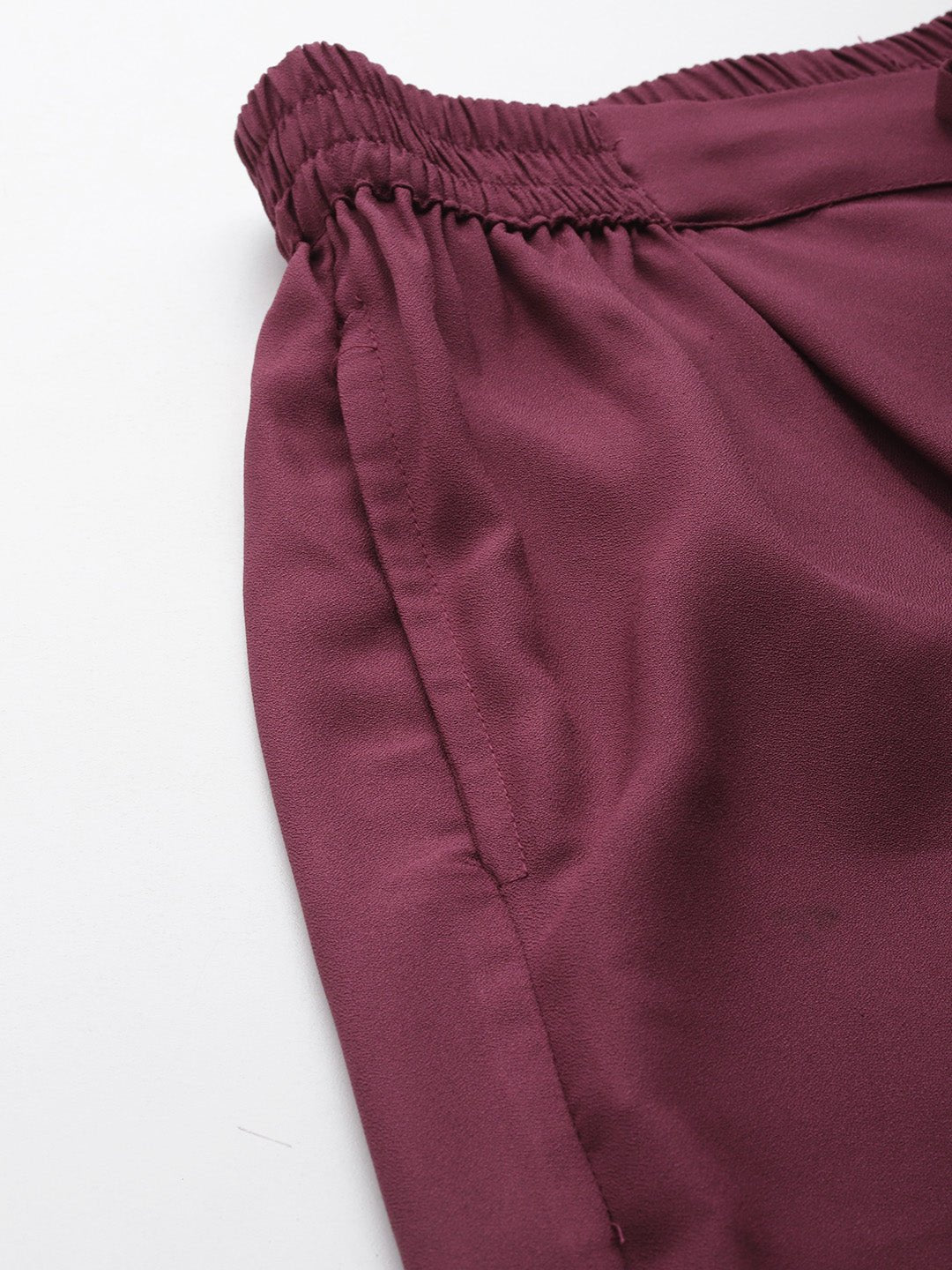 Rue Collection Maroon Relaxed Loose Fit High - Rise Pleated Culottes - RueCollections