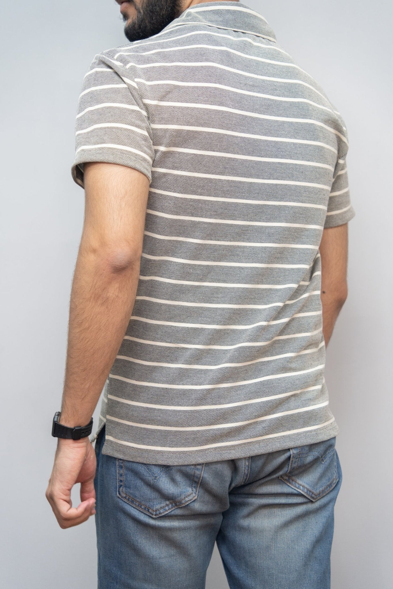 Striped Polo T-shirt - RueCollections