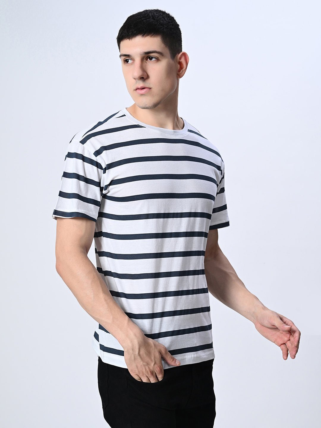 Stripes T-Shirt For Men's - RueCollections