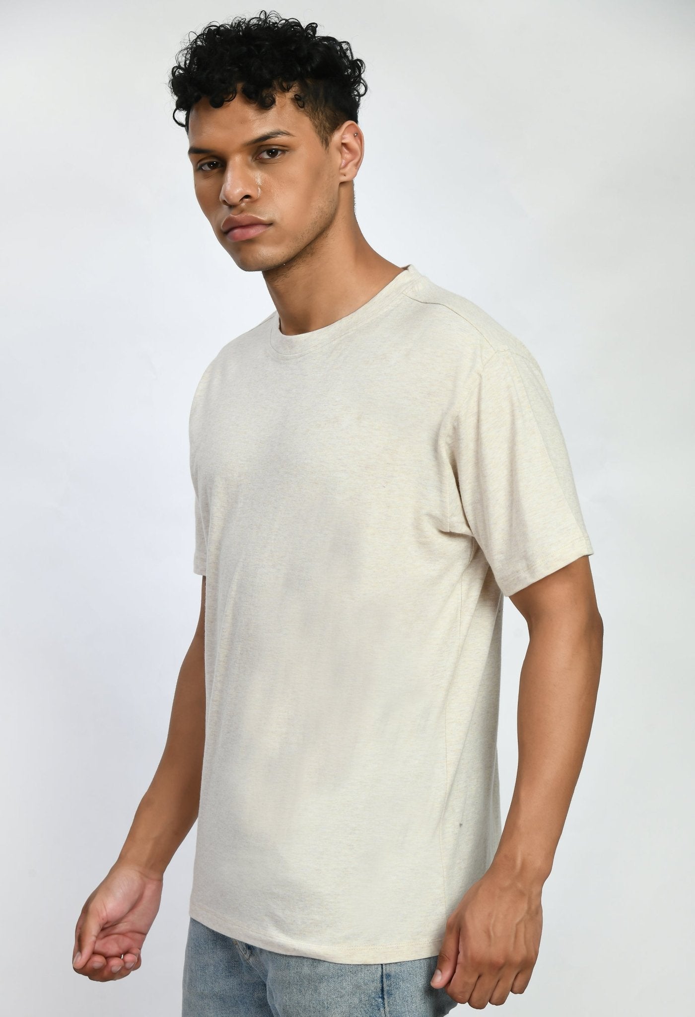 White Color Oversized T-Shirt For Men's - RueCollections