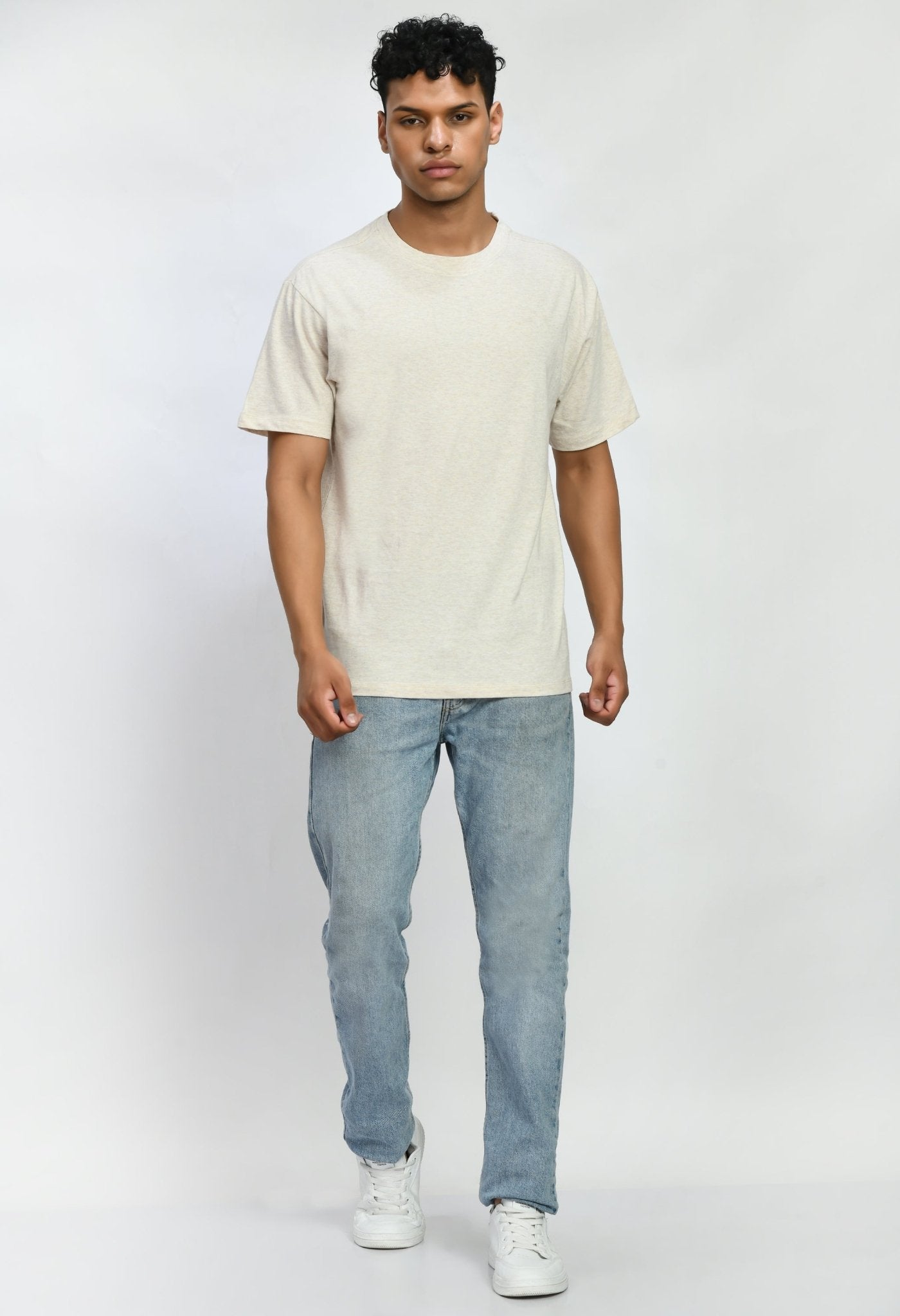 White Color Oversized T-Shirt For Men's - RueCollections